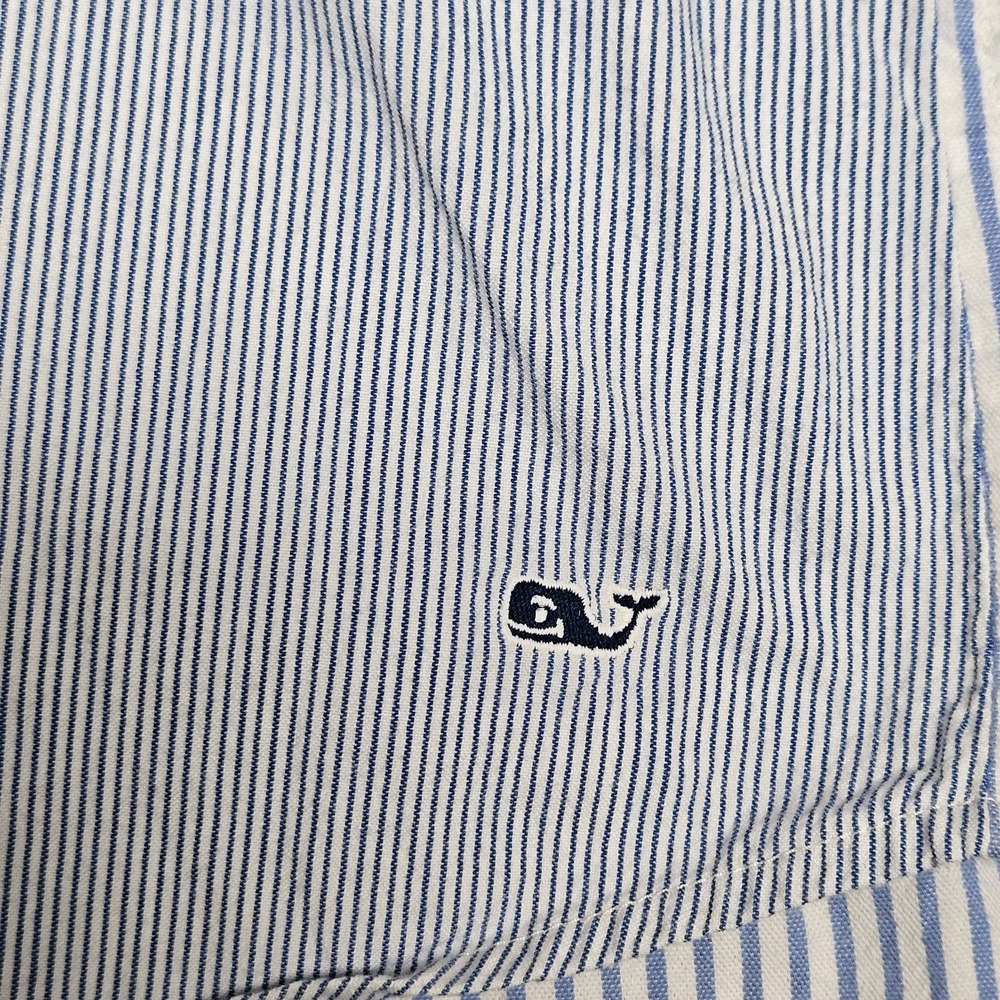 Vineyard Vines Women's Striped Button Down Shirt Blue and White Size M Nautical - Picture 2 of 7